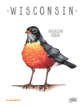Load image into Gallery viewer, Wisconsin State Bird Art Print