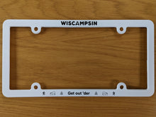 Load image into Gallery viewer, Wiscampsin Recycled License Plate Frame

