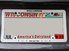 Load image into Gallery viewer, Wiscampsin Recycled License Plate Frame
